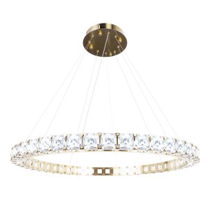 Хрустальная подвесная люстра кольцо 99см 75Вт 3000К «Tiffany»