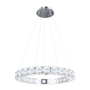 Хрустальная подвесная люстра кольцо 57см 40Вт 3000К «Tiffany»