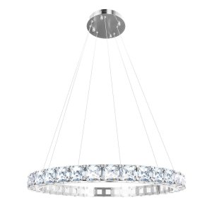 Хрустальная подвесная люстра кольцо 79см 55Вт 3000К «Tiffany»