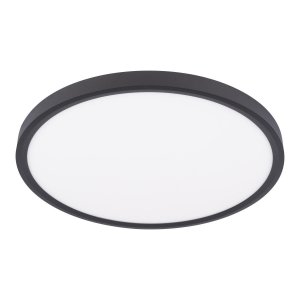 Чёрная круглая тонкая светодиодная потолочная люстра 50см 40Вт 4000К «Extraslim»