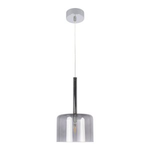 Подвесной светильник с дымчатым плафоном цилиндр «Spillray»