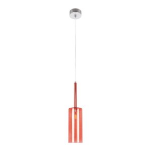 Красный подвесной светильник с плафоном цилиндр «Spillray»