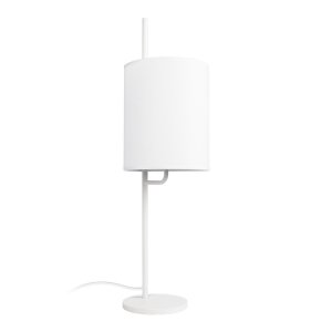 Белая настольная лампа с абажуром цилиндр «Ritz»
