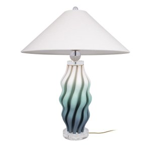 Керамическая настольная лампа с абажуром конус «Amalfi»