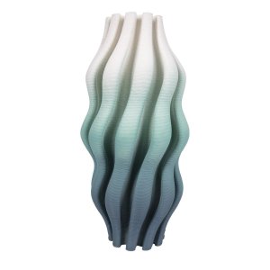 Керамическая ваза бело-зелёная «Amalfi»