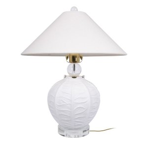 Керамическая настольная лампа с абажуром конус «Blanca»