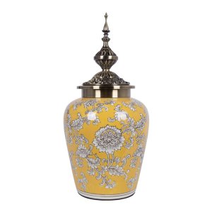 Декоративная керамическая ваза с крышкой «Millefleurs»