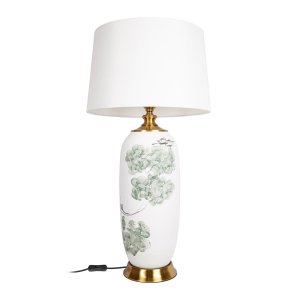 Керамическая настольная лампа в японском стиле «Serene»