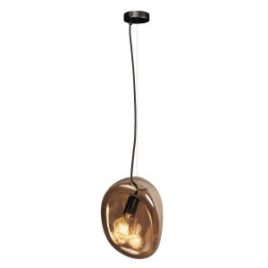Подвесной светильник с янтарным плафоном «Gallo»
