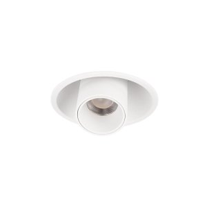 Белый встраиваемый круглый поворотный светильник «Lens»