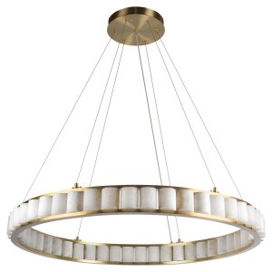 Подвесная люстра кольцо 1м с плафонами из алебастра «Manhattan»