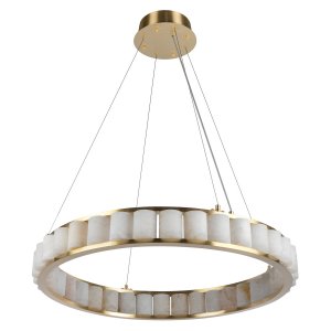 Подвесная люстра кольцо с плафонами из алебастра «Manhattan»