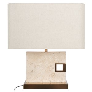 Настольная лампа с каменным основанием «Slot»