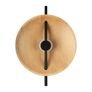 Деревянный круглый настенный светильник подсветка «Wood»