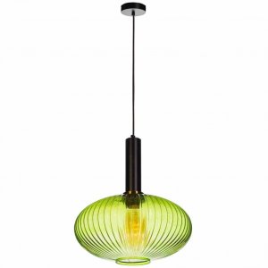 Подвесной светильник с зелёным плафоном «Iris»