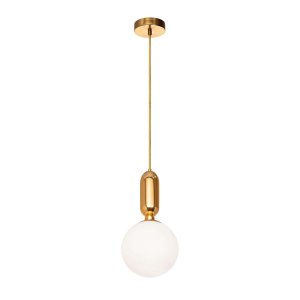 Бело-золотой подвесной светильник 15см «Parachilna»