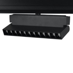 Чёрный трековый светильник 12Вт 3000К для магнитного шинопровода «Tech»