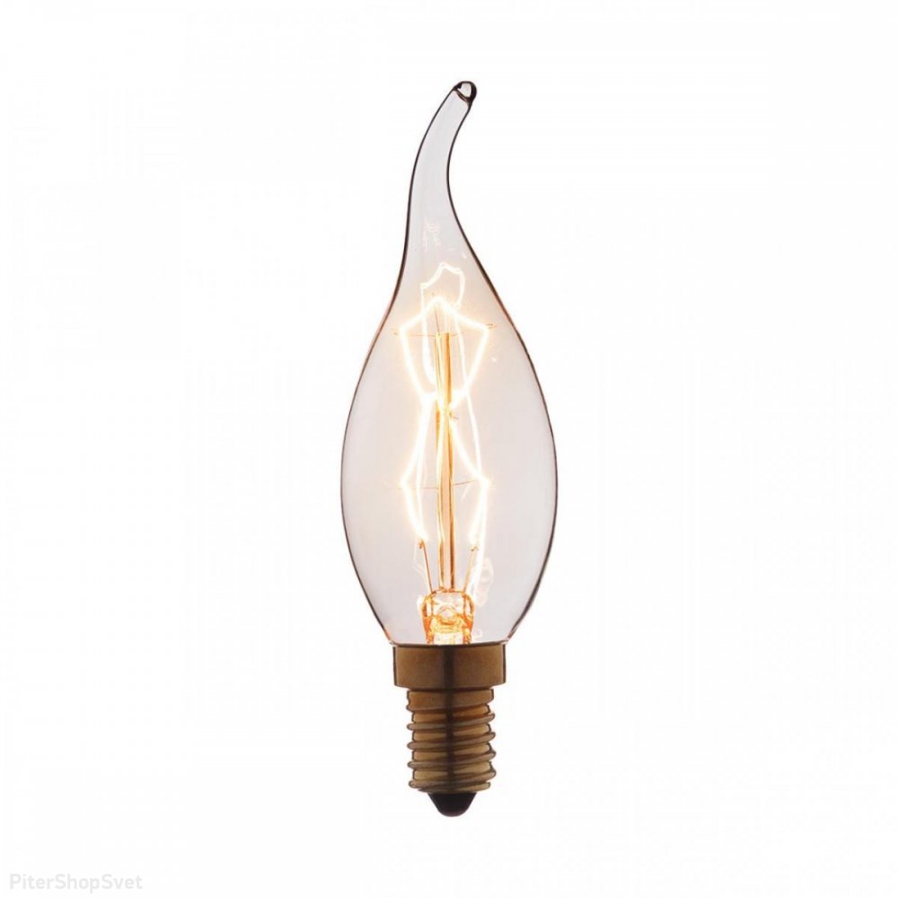 40Вт декоративная лампа накаливания свеча на ветру E14 3540-TW