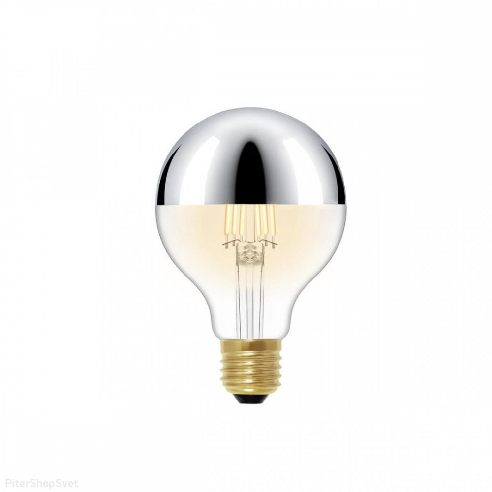 Е27 6Вт лампа с отражателем «Edison Bulb» G80LED Chrome