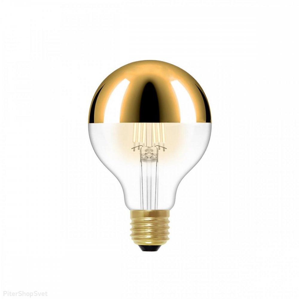 Е27 6Вт 2700К лампа с отражателем «Edison Bulb» G80LED Gold