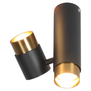 Чёрно-бронзовый накладной поворотный светильник «Gilbert»