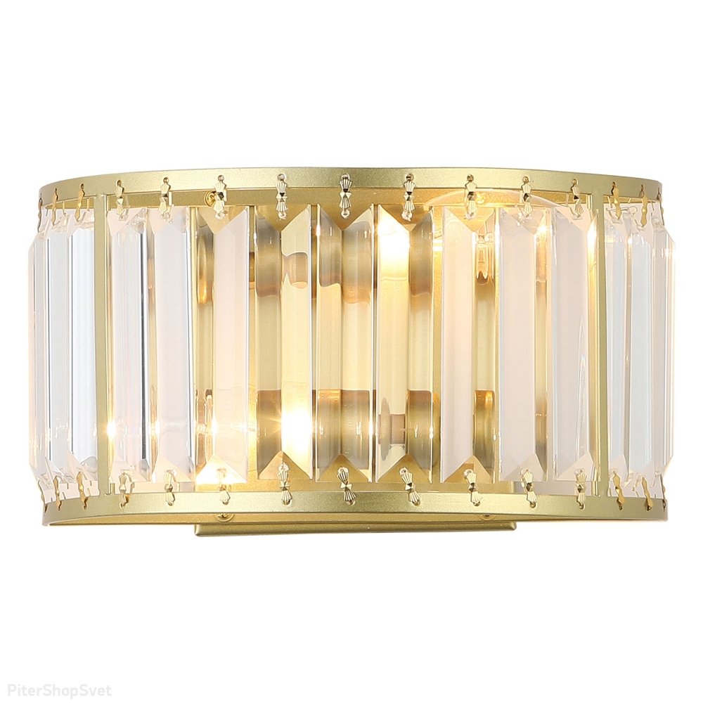 Настенный светильник золотого цвета с кристаллами LSP-8754