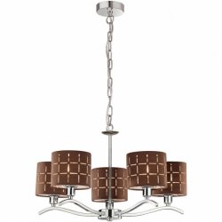 Пятирожковая люстра на основании цвета хром 5019/5 Beige