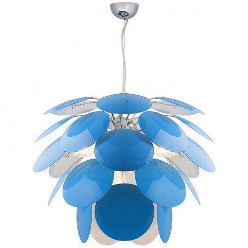 Подвесная люстра синего цвета 3000/4S Blue/White LuceSolara
