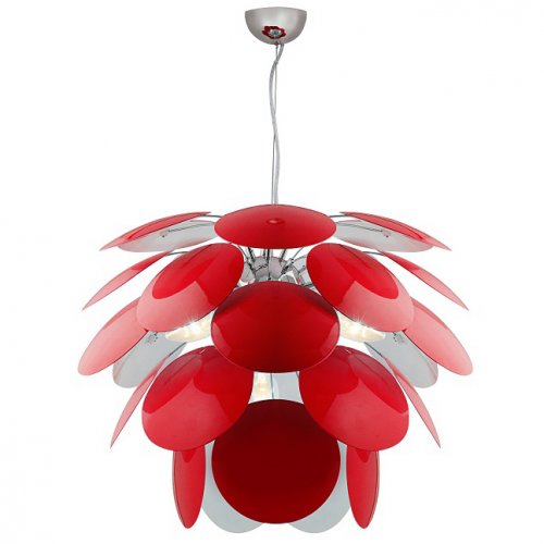 Люстра из красных металлических пластин 3000/4S Red/White LuceSolara