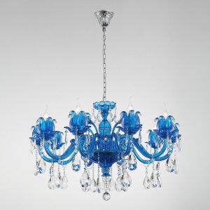 Синяя люстра Ashanti 1250.10 blu