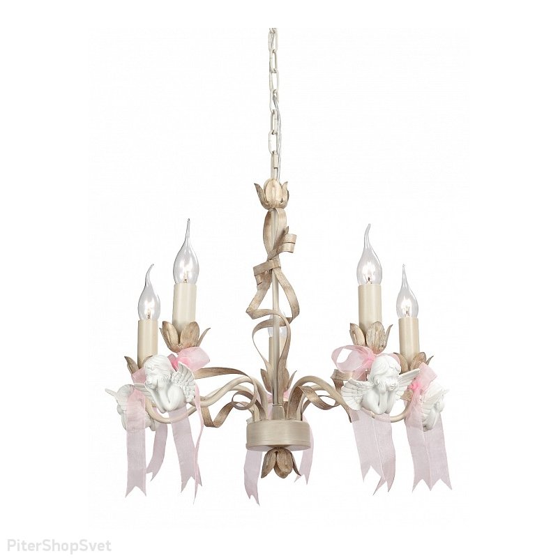 Подвесная люстра с ангелочками ANGELO 147.5 Ivory
