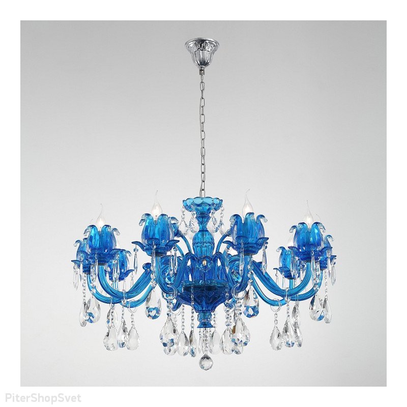 Синяя люстра Ashanti 1250.10 blu