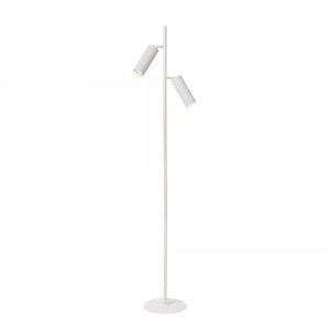 Белый торшер с 2 спотами «Clubs»