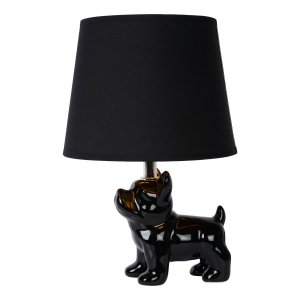 Чёрная настольная лампа с собакой «Extravaganza Sir Winston»