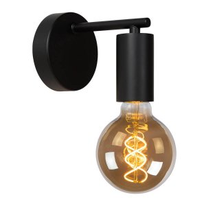 Чёрный настенный светильник с открытой лампой «Leanne»