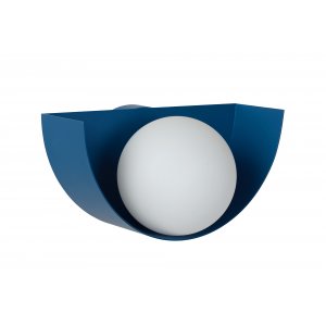 Синий настенный светильник с белым шаром «BENNI»
