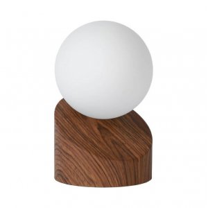 Лампа шар с основанием цвета дерева «Len»