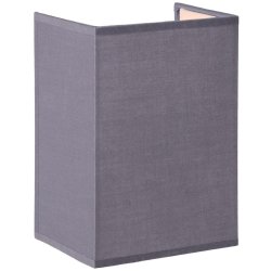 Прямоугольное бра из хлопка серого цвета 61254/14/36 CORAL