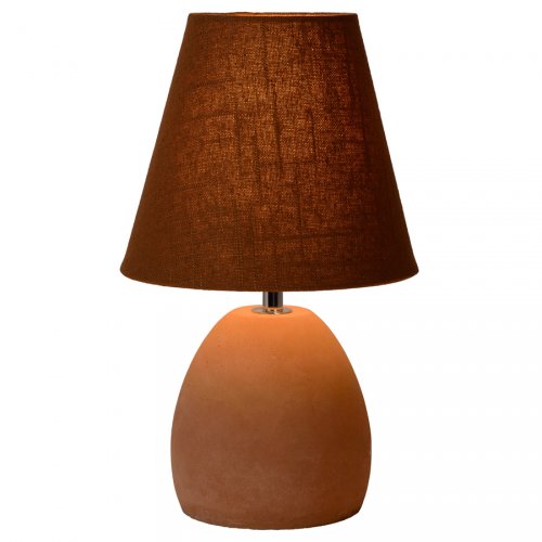 Коричневая настольная лампа из бетона и ткани 34502/81/43 SOLO Lucide