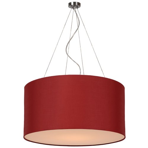 Люстра с бордовым цилиндрическим абажуром 61452/60/57 CORAL Lucide