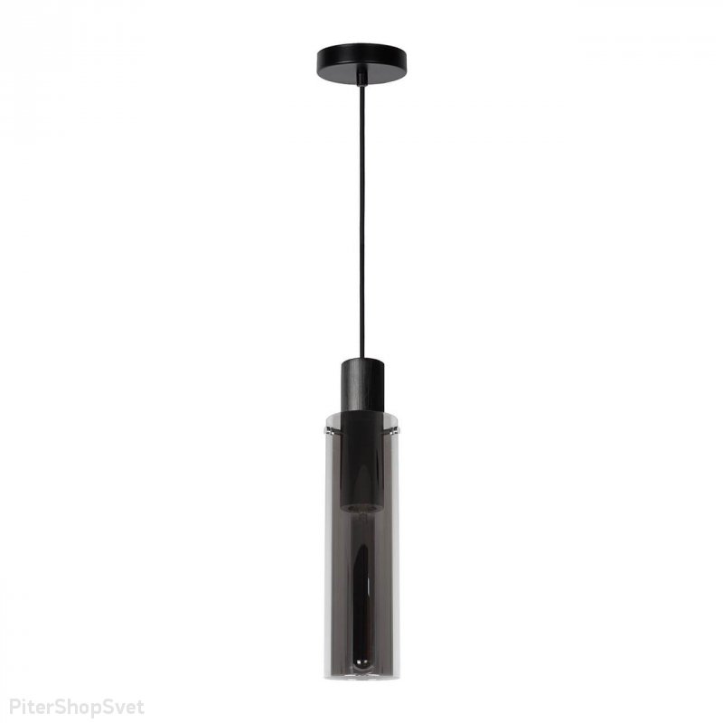Подвесной светильник с дымчатым плафоном цилиндр «Orlando» 74404/01/65