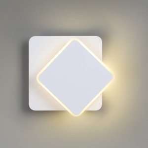 Белый квадратный настенный светильник подсветка 11Вт 3000К «Devin»