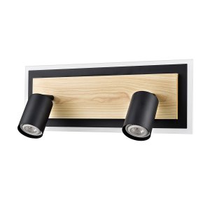 Двойной поворотный светильник спот с подсветкой GU10 + LED 19W «Pine»