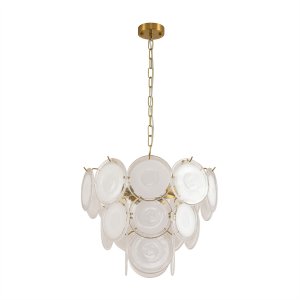 Подвесная люстра каскад подвесок диски «CHIPSY»