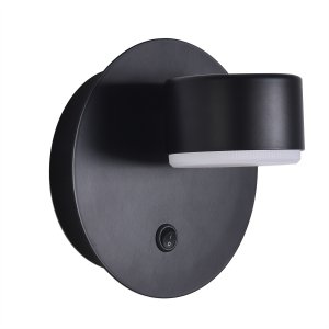 Чёрный настенный светильник с выключателем «TORINA»