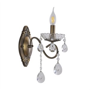 Настенное бра свеча с подвесками «LUINA»