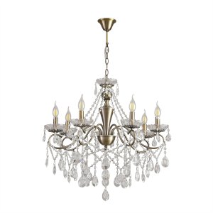 Подвесная люстра свечи с хрустальными подвесками «LUINA»