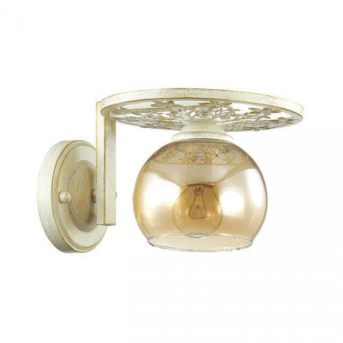 белое бра с золотой патиной 3234/1W LUNETT Lumion