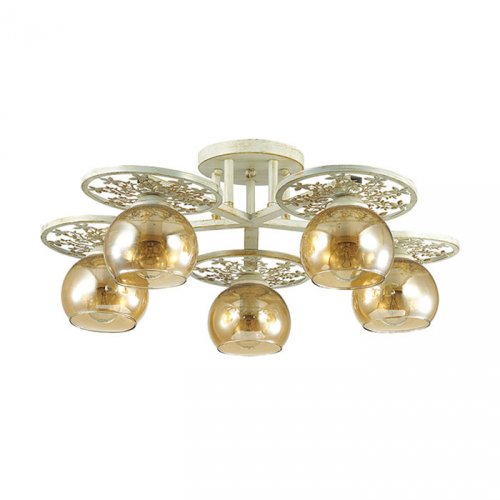 Пятирожковая люстра с золотой патиной 3234/5C LUNETT Lumion