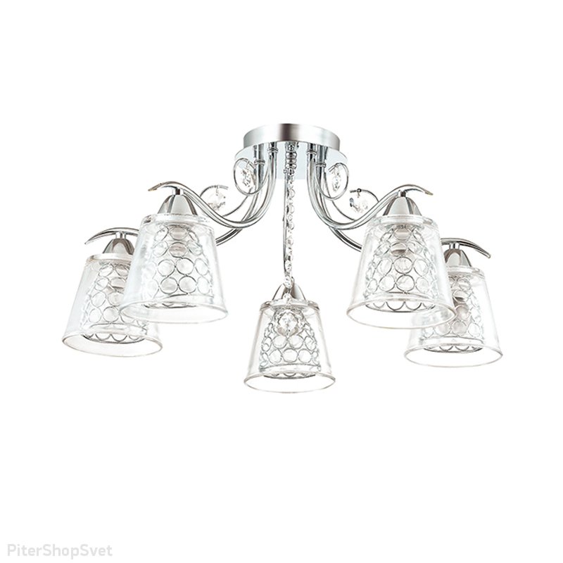 Потолочная люстра с хрусталём «POLINA» 3445/5C